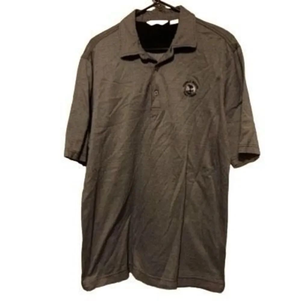 Pebble Beach Golf Course Size Large Bobby Jones Black/White Polo Shirt